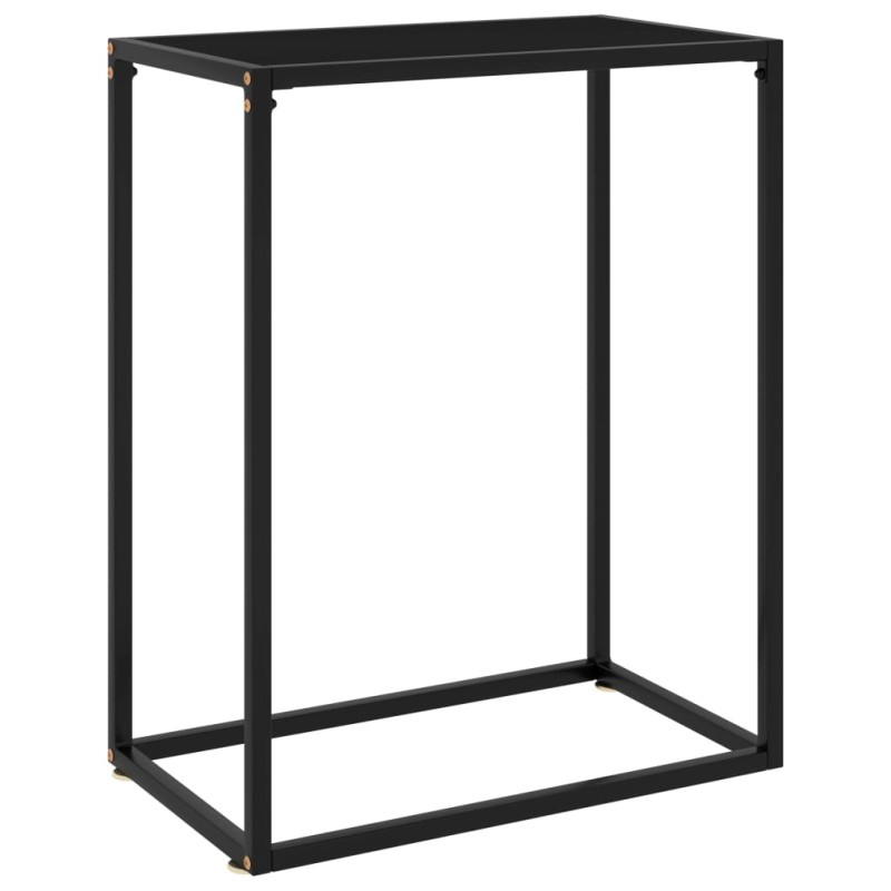 Mesa consola 60x35x75 cm vidro temperado preto-Mesas de apoio-Home Retail