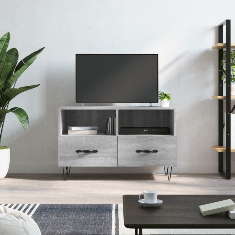 Móvel de TV 80x36x50 cm derivados de madeira cinzento sonoma-Móveis de TV-Home Retail