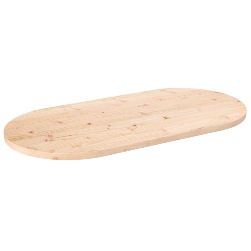 Tampo de mesa oval 100x50x2,5 cm madeira de pinho maciça-Tampos de mesa-Home Retail