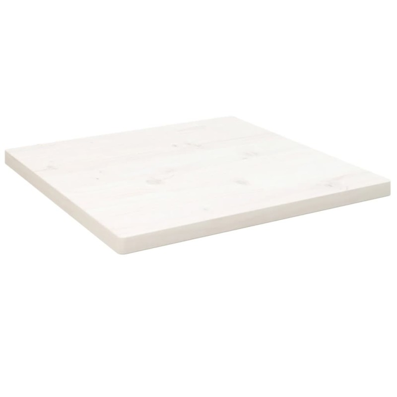 Tampo de mesa quadrado 60x60x2,5 cm pinho maciço branco-Tampos de mesa-Home Retail