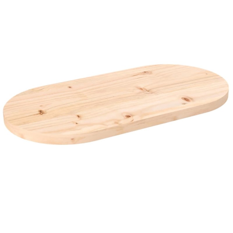 Tampo de mesa oval 60x30x2,5 cm madeira de pinho maciça-Tampos de mesa-Home Retail