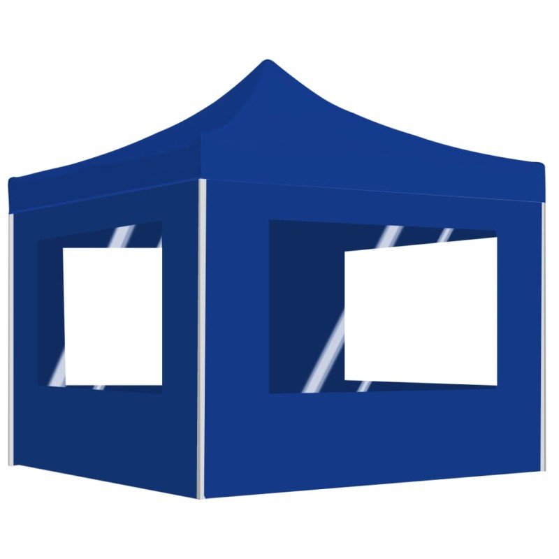 Tenda dobrável profissional com paredes alumínio 2x2 m azul-Toldos e gazebos-Home Retail