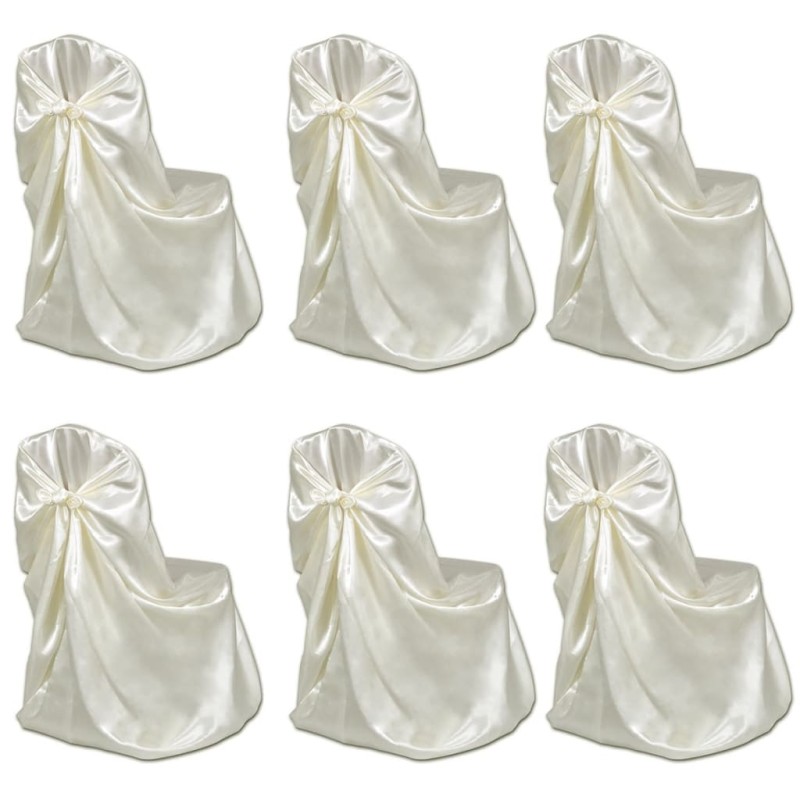 Capa cor creme 6 pcs para banquetes de casamentos-Capas de sofás-Home Retail