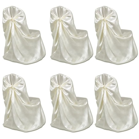 Capa cor creme 6 pcs para banquetes de casamentos