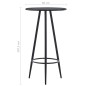 3 pcs conjunto de bar tecido preto