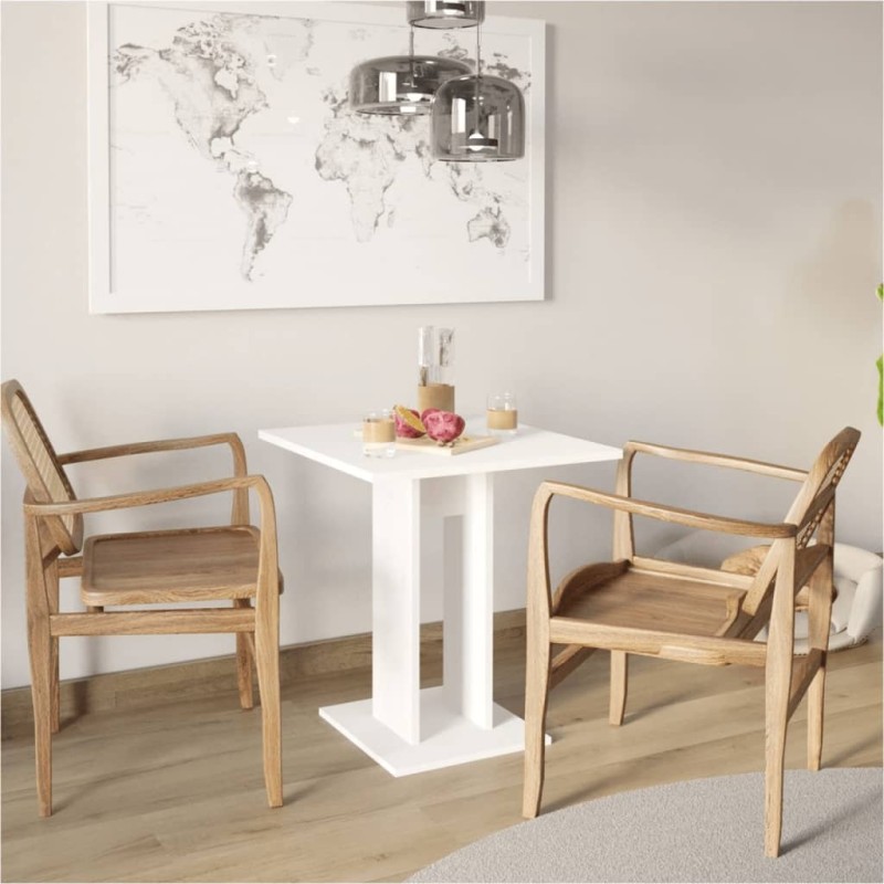 FMD Mesa de jantar 70 cm branco-Mesas de cozinha e de sala de jantar-Home Retail