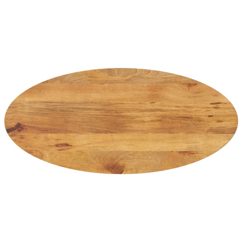 Tampo de mesa oval 140x60x2,5 cm madeira de mangueira maciça-Tampos de mesa-Home Retail