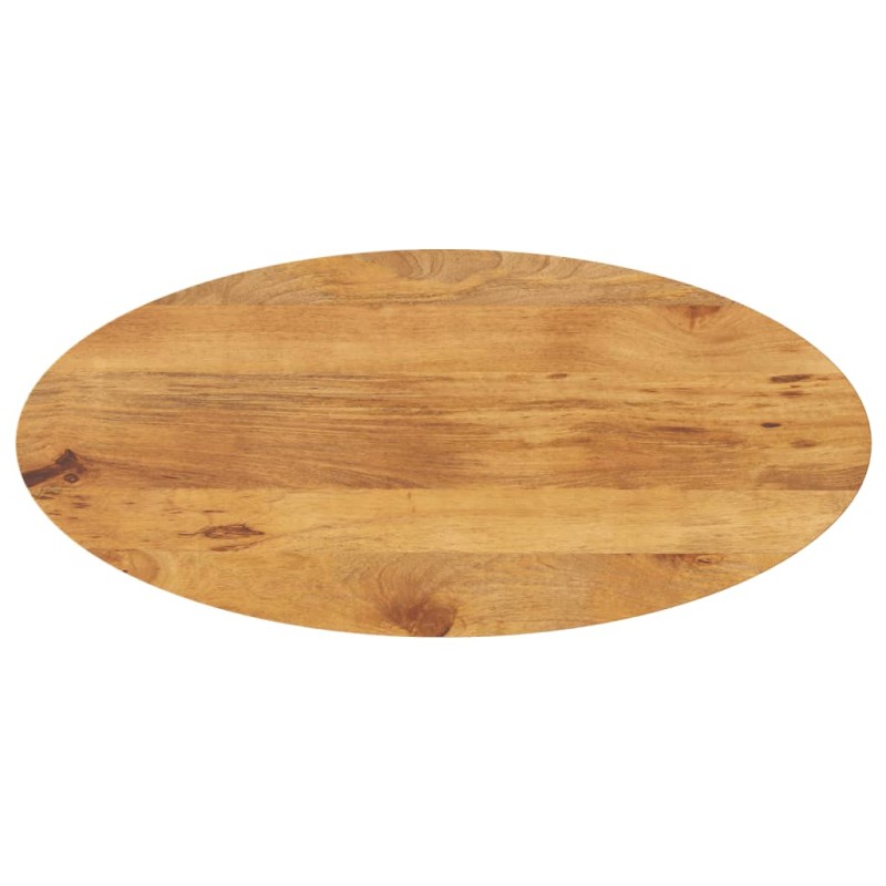 Tampo de mesa oval 110x50x3,8 cm madeira de mangueira maciça-Tampos de mesa-Home Retail