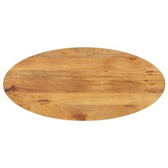 Tampo de mesa oval 90x40x2,5 cm madeira de mangueira maciça