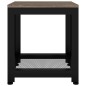 Mesa de apoio 40x40x45 cm MDF e ferro cinzento e preto