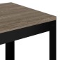 Mesa de apoio 40x40x45 cm MDF e ferro cinzento e preto