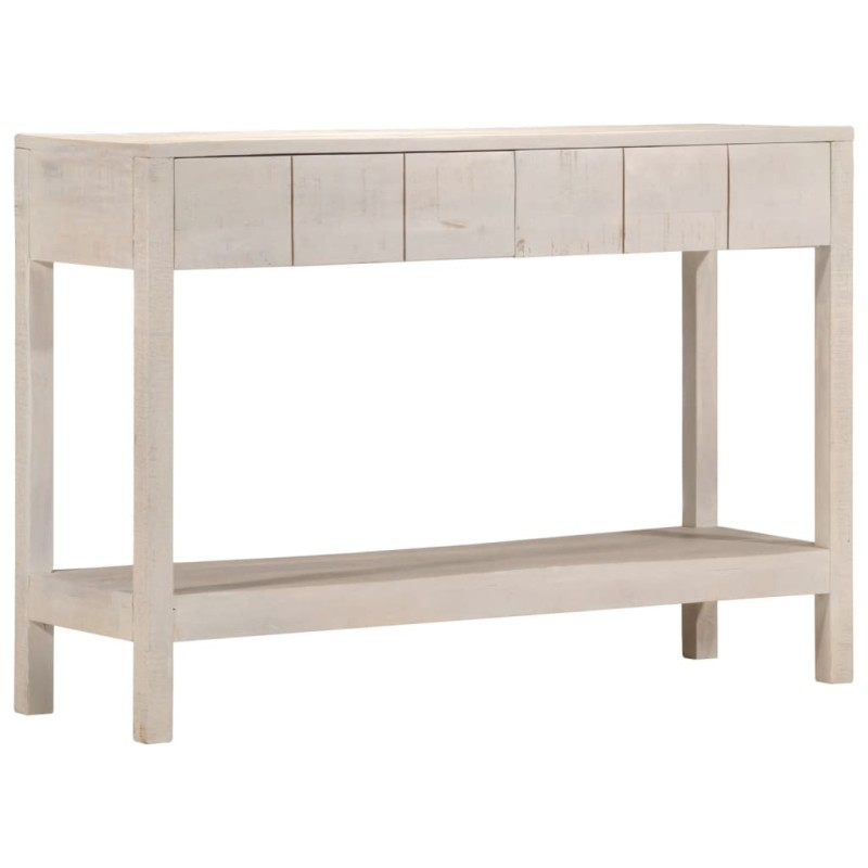 Mesa consola 110x35x75 cm madeira de mangueira maciça branco-Mesas de apoio-Home Retail