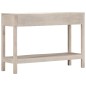 Mesa consola 110x35x75 cm madeira de mangueira maciça branco