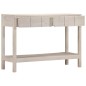 Mesa consola 110x35x75 cm madeira de mangueira maciça branco