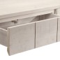 Mesa consola 110x35x75 cm madeira de mangueira maciça branco