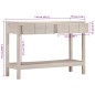 Mesa consola 110x35x75 cm madeira de mangueira maciça branco