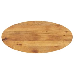 Tampo de mesa oval 110x40x2,5 cm madeira de mangueira maciça