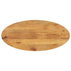 Tampo de mesa oval 100x40x2,5 cm madeira de mangueira maciça