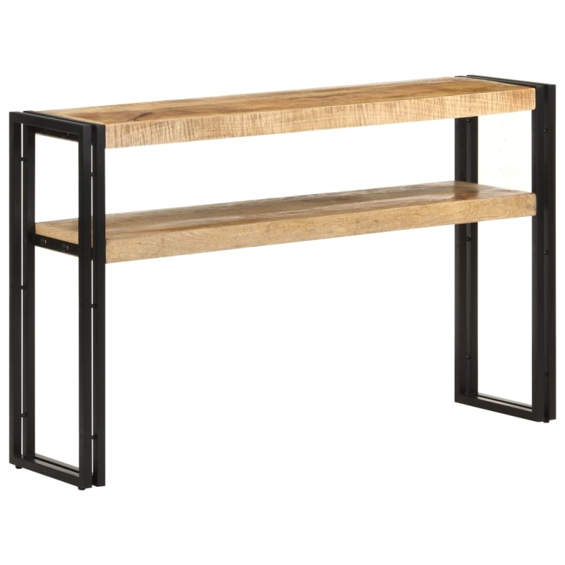 Mesa consola 120x30x75 cm madeira de mangueira áspera-Mesas de apoio-Home Retail