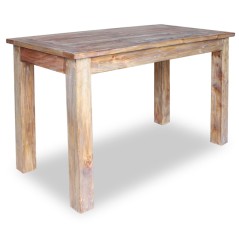 Mesa de jantar madeira reciclada maciça 120x60x77 cm