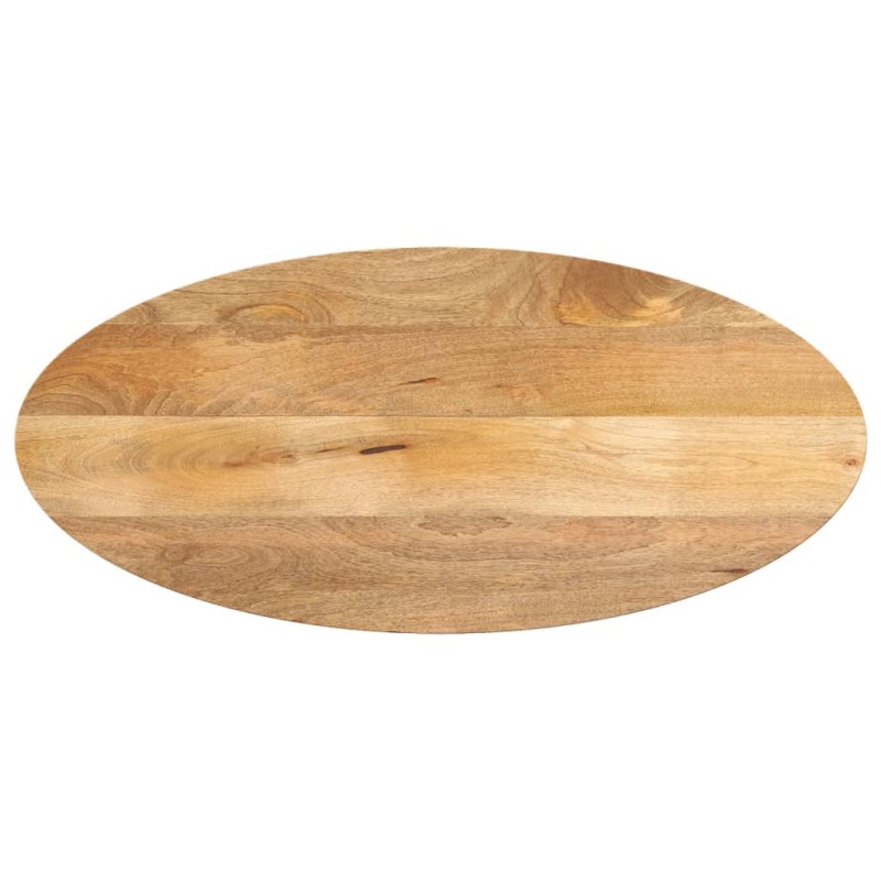 Tampo de mesa oval 110x40x2,5 cm madeira de mangueira maciça-Tampos de mesa-Home Retail