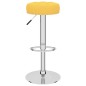 Bancos de bar 2 pcs tecido amarelo mostarda