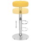 Bancos de bar 2 pcs tecido amarelo mostarda