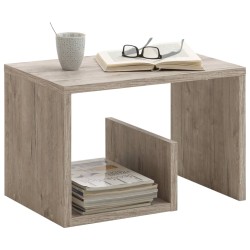 FMD Mesa de centro 2-em-1 59,1x35,8x37,8 cm carvalho areia