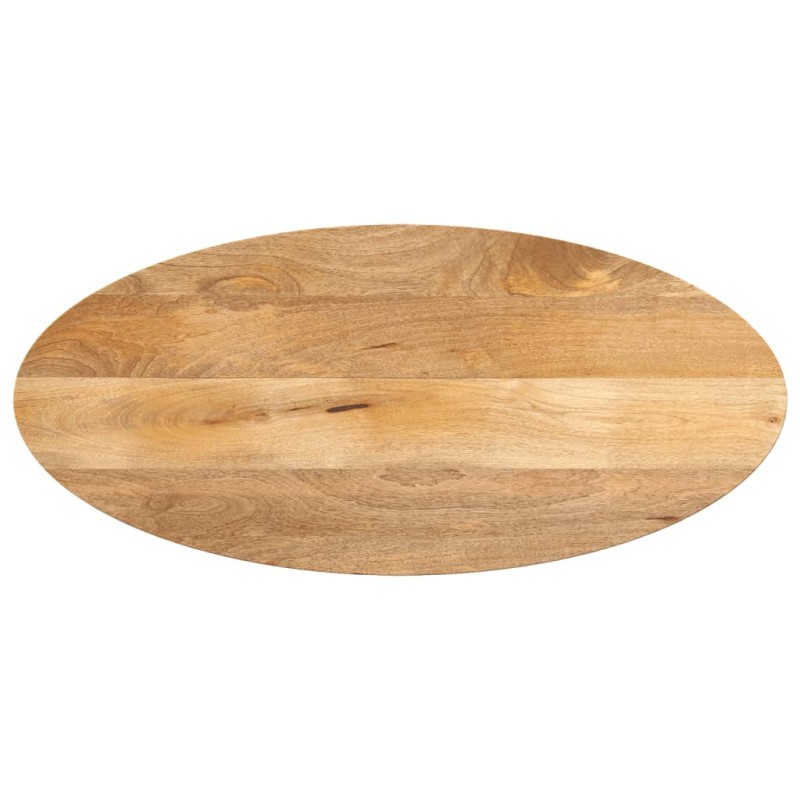 Tampo de mesa oval 140x50x2,5 cm madeira de mangueira maciça-Tampos de mesa-Home Retail