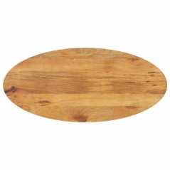 Tampo de mesa oval 80x40x2,5 cm madeira de mangueira maciça