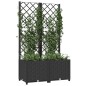 Vaso/floreira jardim c/ treliça 80x40x136 cm PP preto