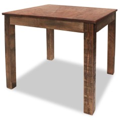 Mesa de jantar madeira reciclada maciça 82x80x76 cm