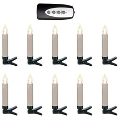 HI Velas pequenas com luzes LED sem fio e com comando 10 pcs