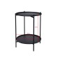 H&S Collection Mesa de apoio metal 50,5 cm preto