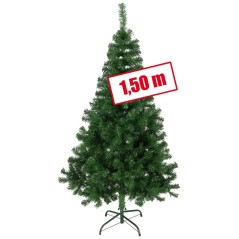 HI Árvore de natal com suporte de metal 150 cm verde