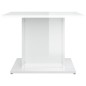 Mesa de centro 55,5x55,5x40 cm contraplacado branco brilhante