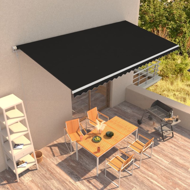 Toldo retrátil automático 600x300 cm antracite-Toldos para janelas e portas-Home Retail