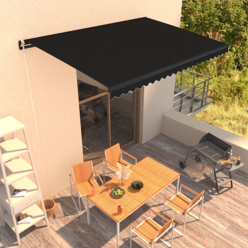 Toldo retrátil manual 450x300 cm antracite-Toldos para janelas e portas-Home Retail