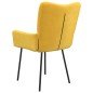 Cadeiras de jantar 2 pcs veludo amarelo