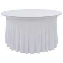 Capa extensível para mesa c/ camilha 2 pcs 180x74 cm branco