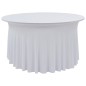 Capa extensível para mesa c/ camilha 2 pcs 180x74 cm branco