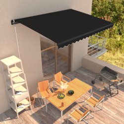 Toldo retrátil manual 400x300 cm antracite