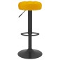 Bancos de bar 2 pcs veludo amarelo mostarda