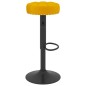 Bancos de bar 2 pcs veludo amarelo mostarda