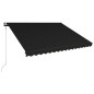 Toldo retrátil c/ sensor vento e LED 450x300 cm antracite