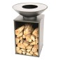 RedFire Lareira de jardim com churrasqueira ONYX Classic c/ capa 60 cm