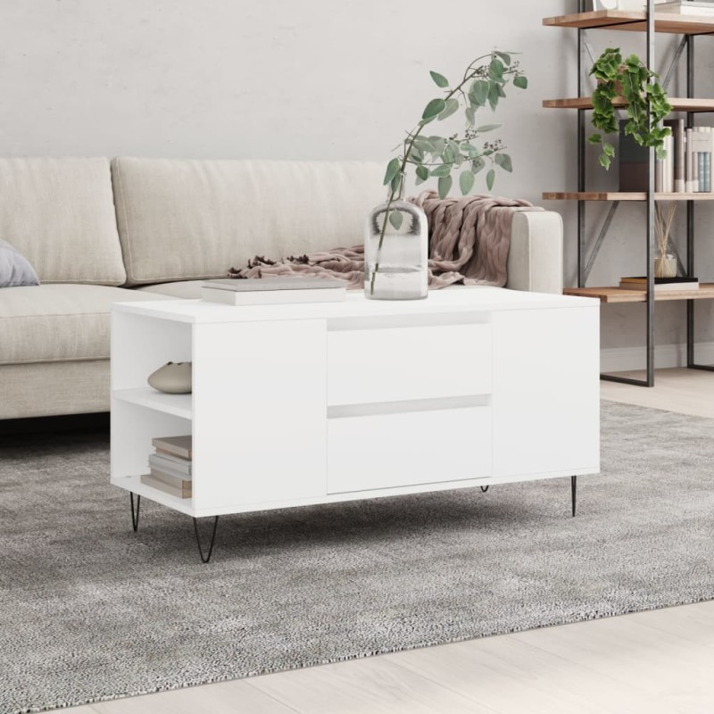 Mesa de centro 102x44,5x50 cm derivados de madeira branco-Mesas de centro-Home Retail