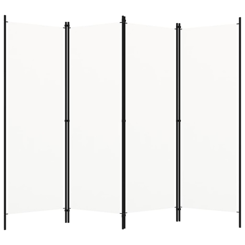 Divisória de quarto com 4 painéis 200x180 cm branco-Biombos-Home Retail