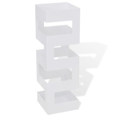 Suporte guarda-chuvas/de armazenamento quadrado branco aço 48,5 cm