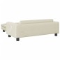 Cama para cães com extensão 100x50x30 cm veludo cor creme